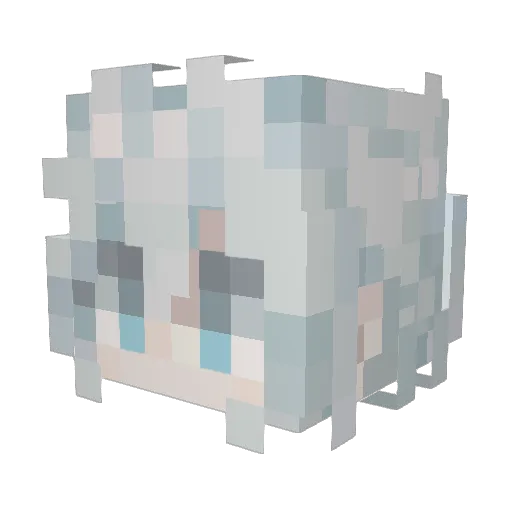 Yulicia_Alberto Minecraft avatar head, 3D render