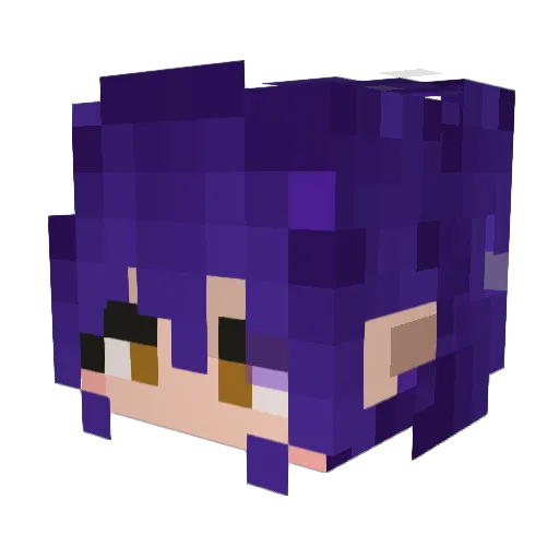 Yuliee Minecraft avatar head, 3D render