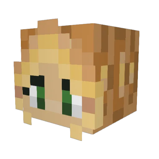 Yulitzx Minecraft avatar head, 3D render
