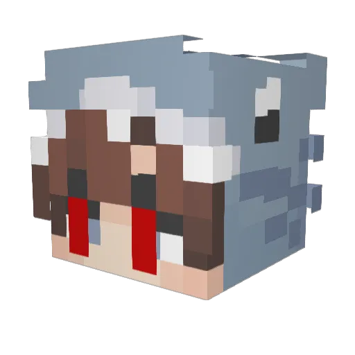 Yulix68 Minecraft avatar head, 3D render