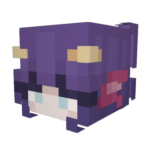 Yulsita Minecraft avatar head, 3D render