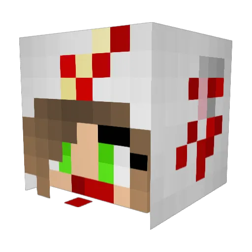 Yulstee Minecraft avatar head, 3D render