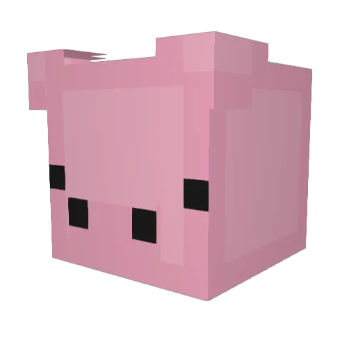 YulyaLu Minecraft avatar head, 3D render