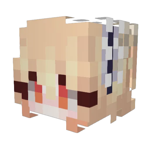 Yum1i Minecraft avatar head, 3D render