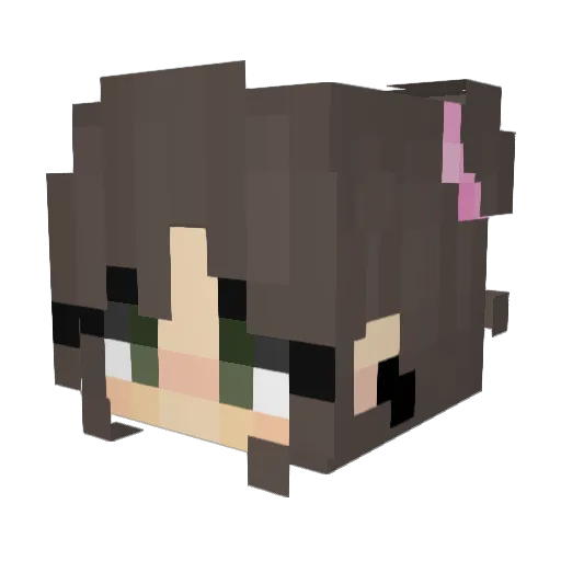 YumHalfBoosted Minecraft avatar head, 3D render