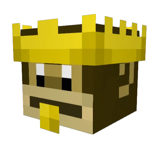 YumNut Minecraft avatar head, 3D render