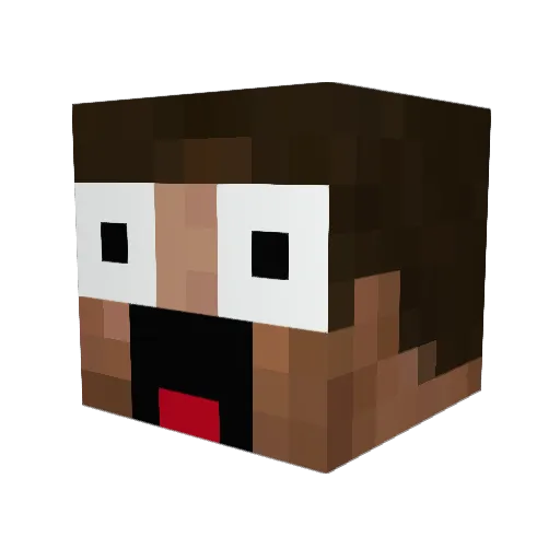 Yuma1728 Minecraft avatar head, 3D render