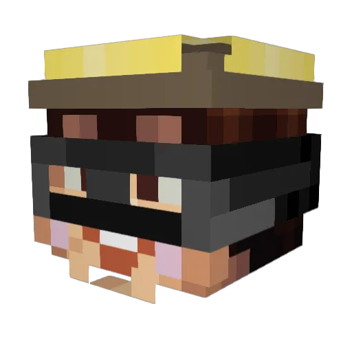Yumarik0 Minecraft avatar head, 3D render