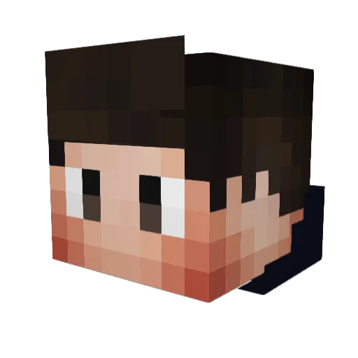 Yumba Minecraft avatar head, 3D render