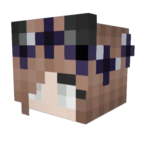 Yume0416 Minecraft avatar head, 3D render