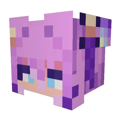 YumeKitsu Minecraft avatar head, 3D render