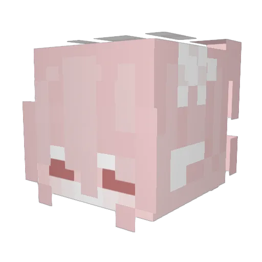YumeLily Minecraft avatar head, 3D render