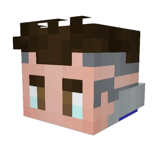 Yume_HD Minecraft avatar head, 3D render