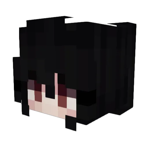 Yumeko Minecraft avatar head, 3D render