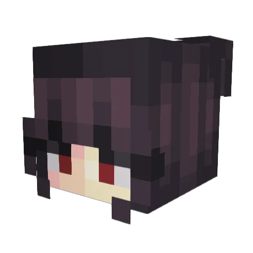 YumekoJabam Minecraft avatar head, 3D render