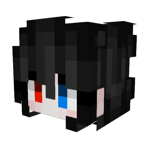 Yumelagali Minecraft avatar head, 3D render
