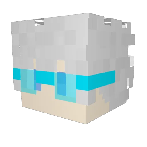 Yumeu_ Minecraft avatar head, 3D render