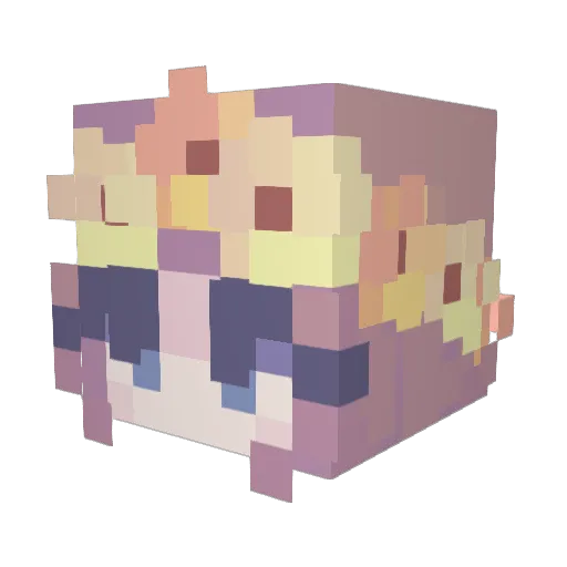 YumiGraphics Minecraft avatar head, 3D render