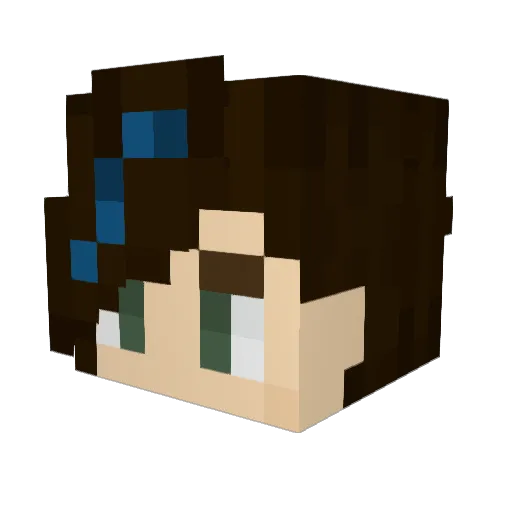 Yumi_J Minecraft avatar head, 3D render