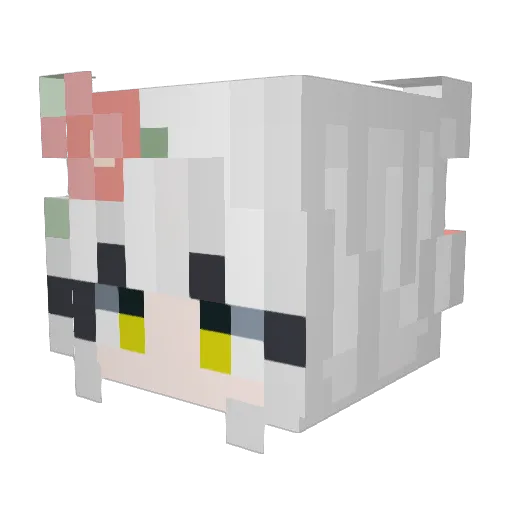 Yumi_VN Minecraft avatar head, 3D render