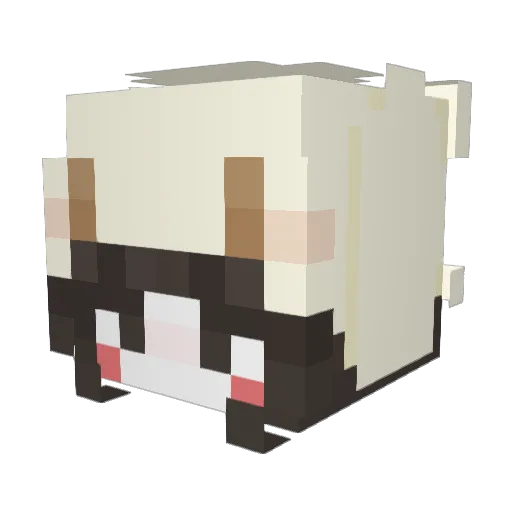 Yumielle Minecraft avatar head, 3D render