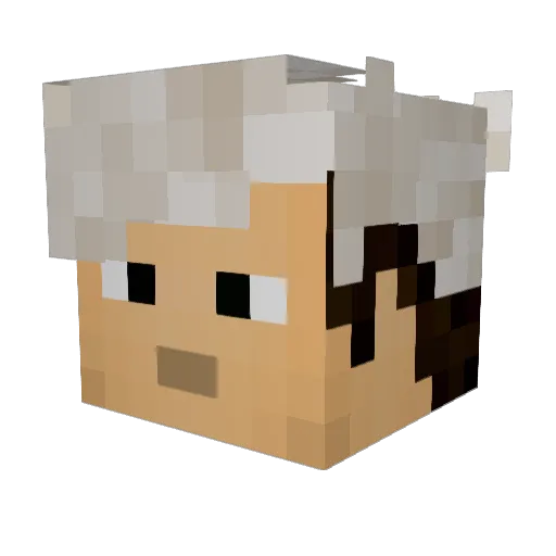 YumiiSake Minecraft avatar head, 3D render
