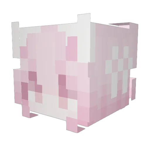 Yumiiih Minecraft avatar head, 3D render