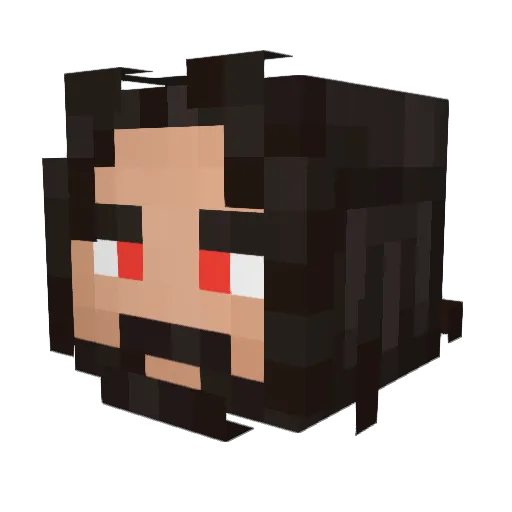 Yumiki_Mt Minecraft avatar head, 3D render