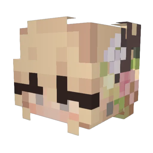 Yumiko161 Minecraft avatar head, 3D render