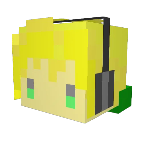 Yumiko731 Minecraft avatar head, 3D render