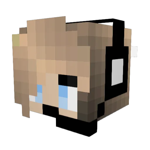 Yumikochanxd Minecraft avatar head, 3D render