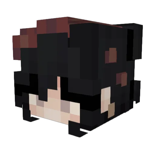 Yumivia Minecraft avatar head, 3D render