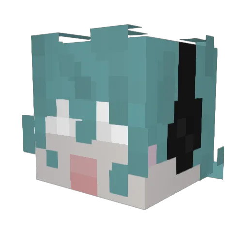 Yumixyt Minecraft avatar head, 3D render