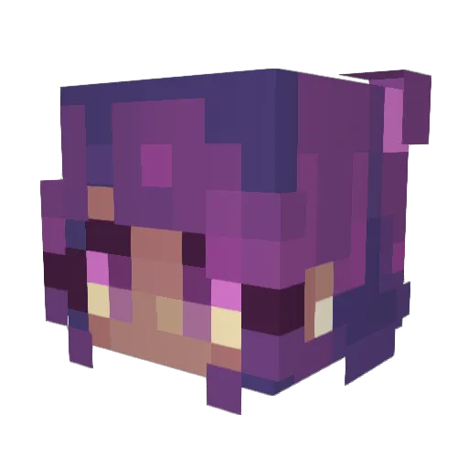 Yummigummiwurm Minecraft avatar head, 3D render
