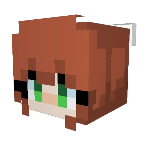 YummyGhost Minecraft avatar head, 3D render