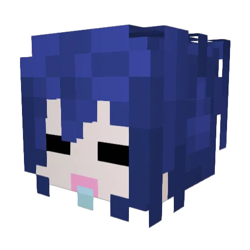 YummySad Minecraft avatar head, 3D render