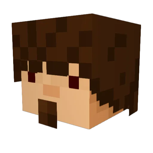 YummySnackTime Minecraft avatar head, 3D render