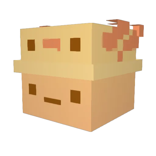 YummyToilet Minecraft avatar head, 3D render