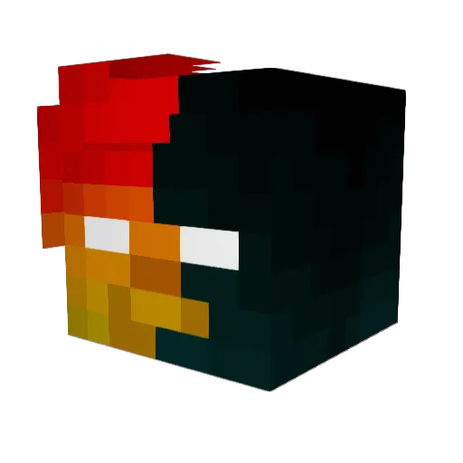 YumurtluCuk Minecraft avatar head, 3D render