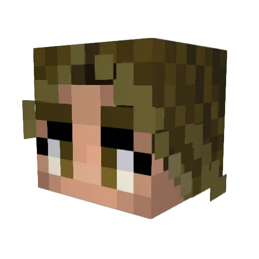 Yumury Minecraft avatar head, 3D render