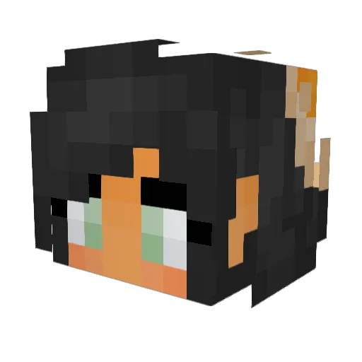 Yumziet Minecraft avatar head, 3D render