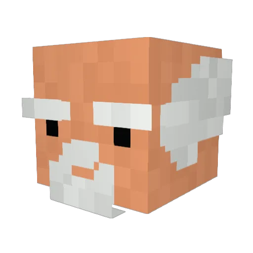 Yun8s Minecraft avatar head, 3D render