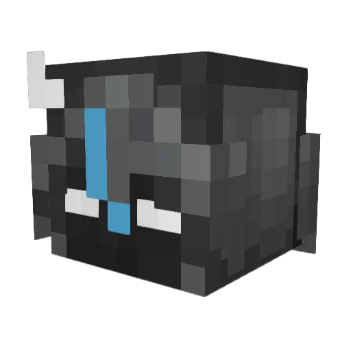 YunFei01 Minecraft avatar head, 3D render