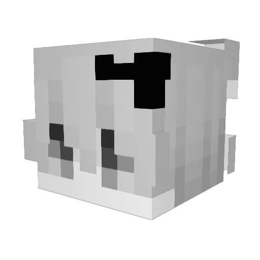 YunLinya Minecraft avatar head, 3D render