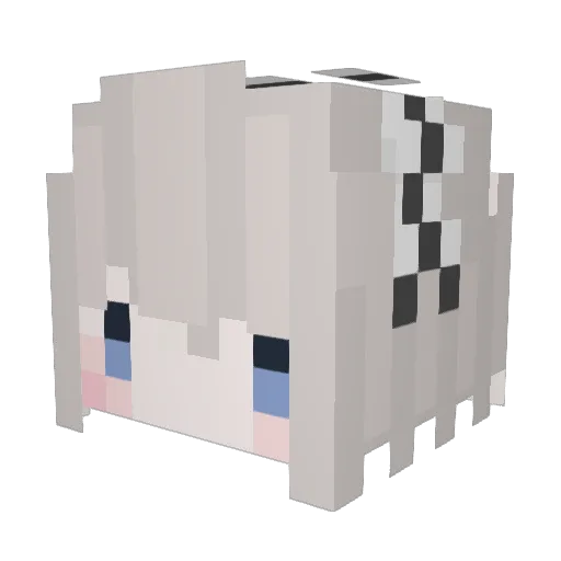 YunOuOb Minecraft avatar head, 3D render