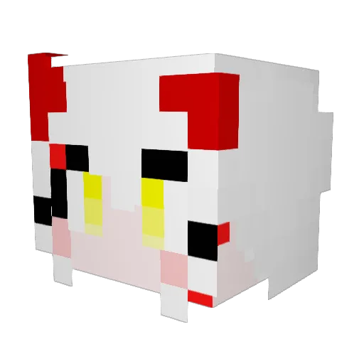YunRavi Minecraft avatar head, 3D render