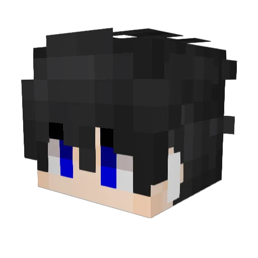 Yun_L1NG Minecraft avatar head, 3D render