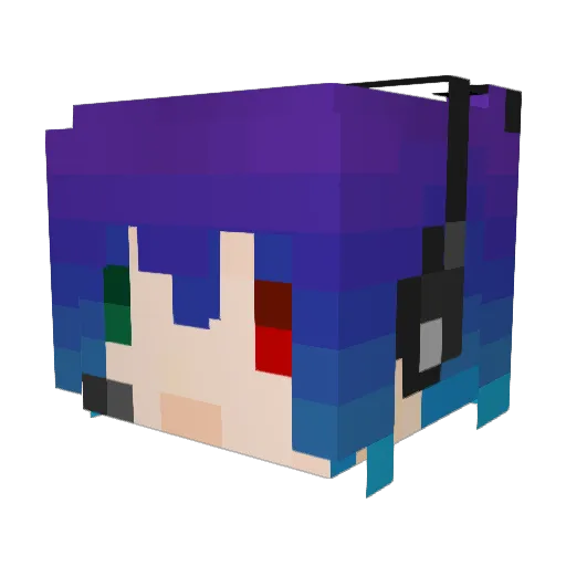 Yun_Xiao Minecraft avatar head, 3D render