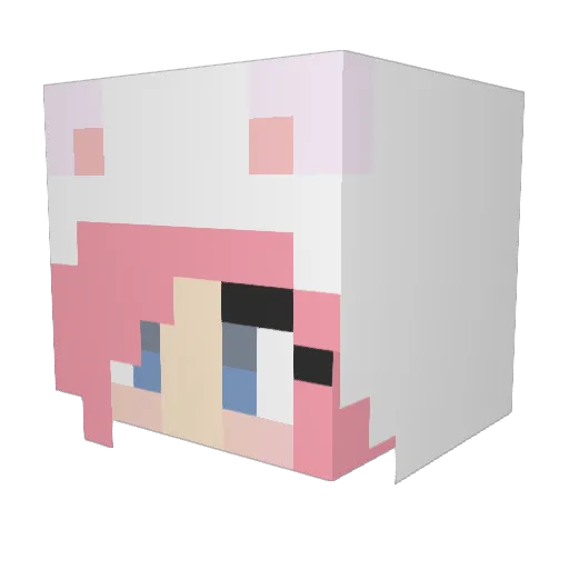 Yun_ye Minecraft avatar head, 3D render