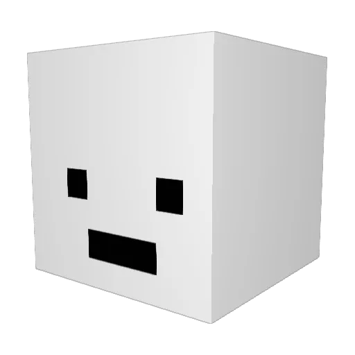 Yuna122 Minecraft avatar head, 3D render